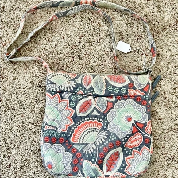 Vintage vera Bradley hipster crossbody purse retired Nomadic floral triple zips - Picture 2 of 6